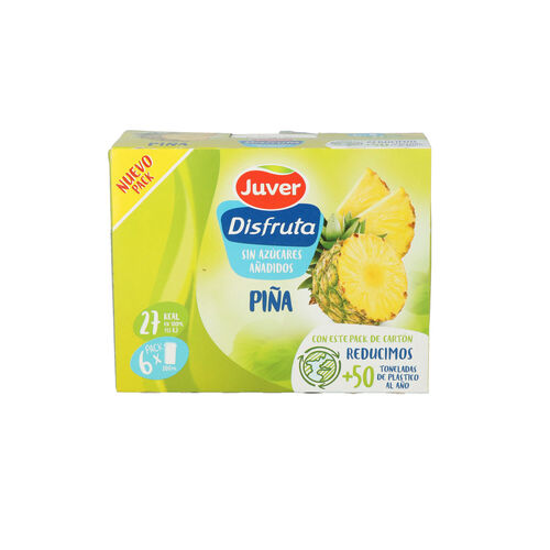 BEBIDA DE ZUMO DISFRUTA JUVER PIÑA PACK 6x200ml image number