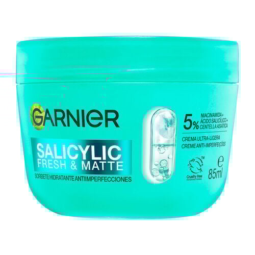 Crema sorbete hidratante antiimperfecciones Salicylic Fresh GARNIER 85ml image number