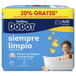 Toallitas Azul DODOT 52 uds.pack-4