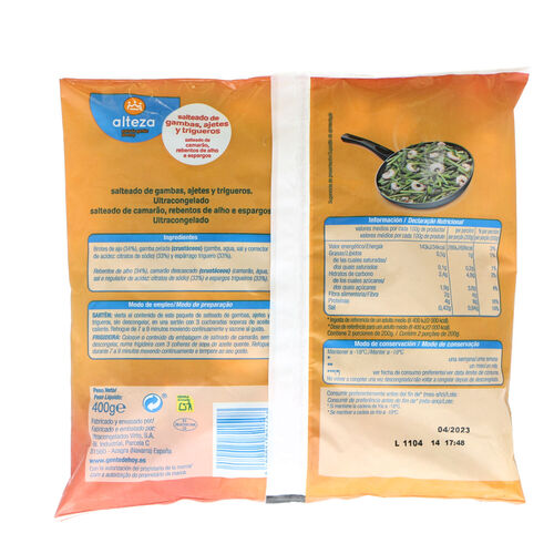 GAMBAS AJETES TRIGUERO ALTEZA CONGELADAS 400g image number