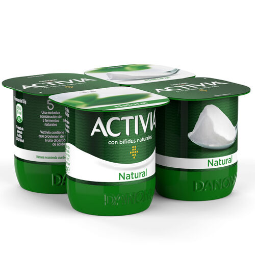 YOGUR NATURAL ACTIVIA 4x120g image number