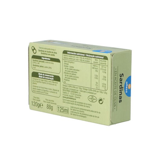 SARDINAS ACEITE OLIVA ALTEZA 120g image number