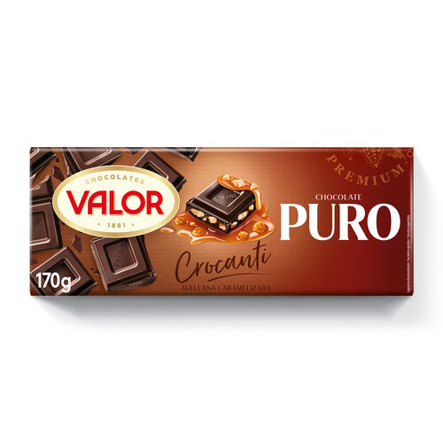 CHOCOLATE CON TROZOS DE AVELLANA CARAMELIZADA VALOR 170g image number