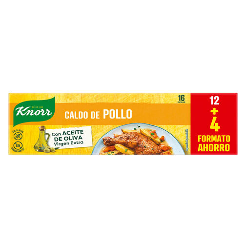 Caldo de pollo KNORR 16 pastillas 120g image number