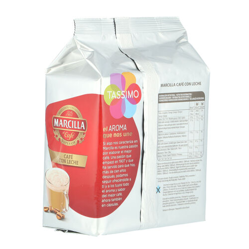 Caf&eacute; TASSIMO MARCILLA con leche 16 c&aacute;psulas image number