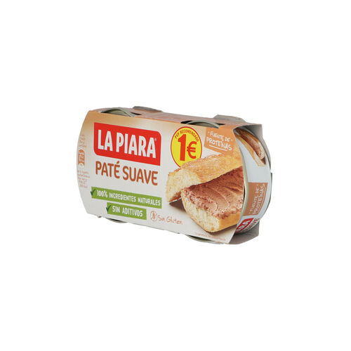 Pat&eacute; suave LA PIARA pack 2x75g image number