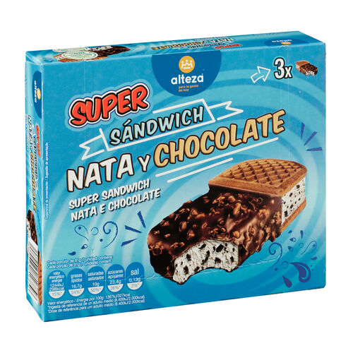 SANDWICH NATA Y CHOCOLATE 3X150 ML. image number