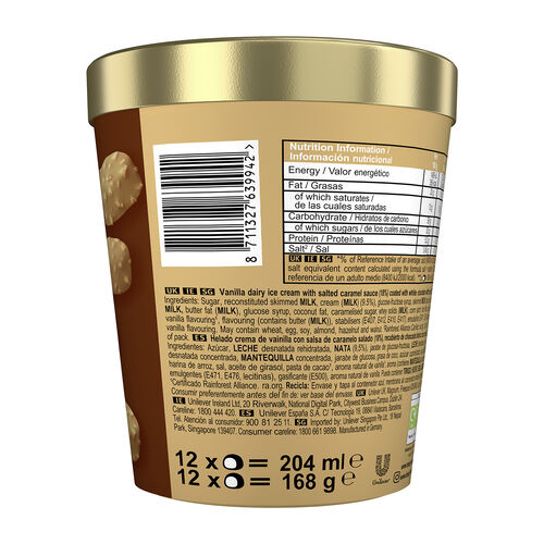 BON BON HELADO GOLD CARAMEL BILLIONAIRE MAGNUM 168g image number