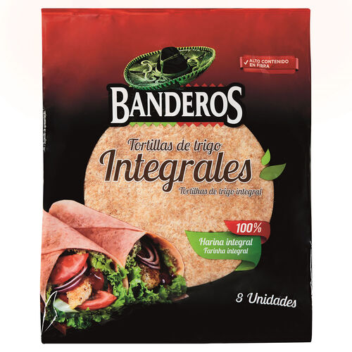 TORTILLA INTEGRALES BANDEROS 8uds image number