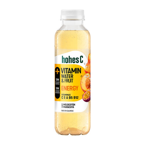 Bebida Vitamin Water&Fruit Energy sabor melocot&oacute;n y maracuy&aacute; HOHES C 50cl image number