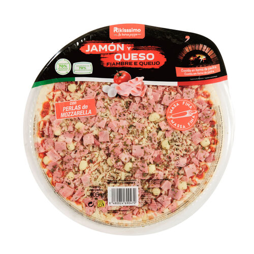 PIZZA JAMON QUESO RIKISSIMO 405g image number