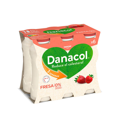 Bebida l&aacute;ctea con fresa DANACOL 6x100g image number