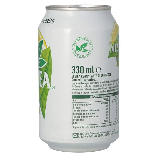 Refresco t&eacute; NESTEA sin azucar lata 33cl image number