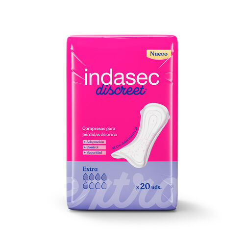 COMPRESAS INDASEC DISCREET EXTRA 20uds image number