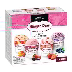TARRINA DE HELADO FRUIT COLLECTION HAAGEN-DAZS 4x95ml