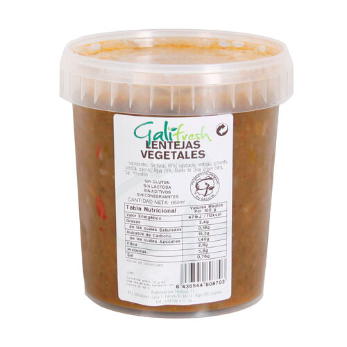 Lentejas vegetales galifresh 850g image number