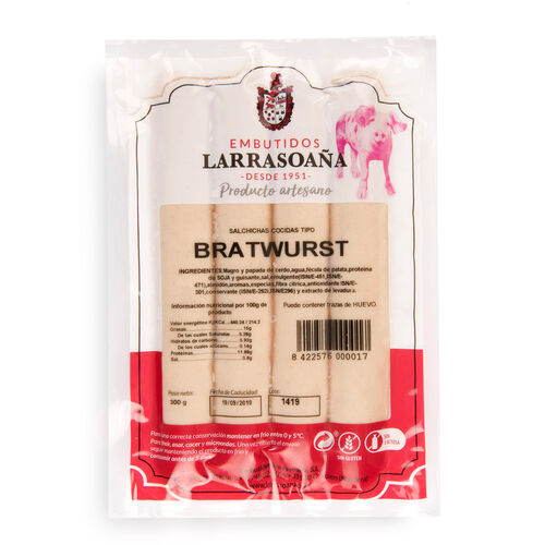 Salchichas Bratwurst LARRASOA&Ntilde;A 300g image number