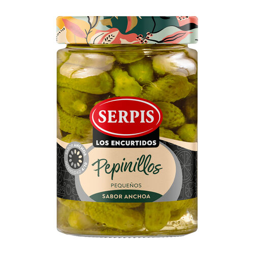 Pepinillos peque&ntilde;os sabor anchoa SERPIS 330g image number