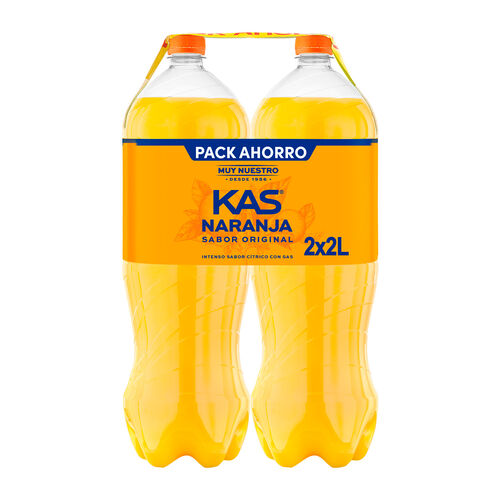 KAS naranja refresco con gas 2x2L image number