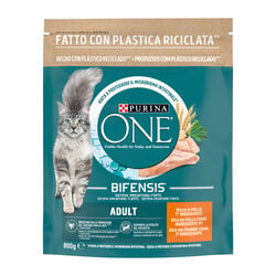 Comida seca para gato adulto rico en pollo pienso PURINA ONE 800g