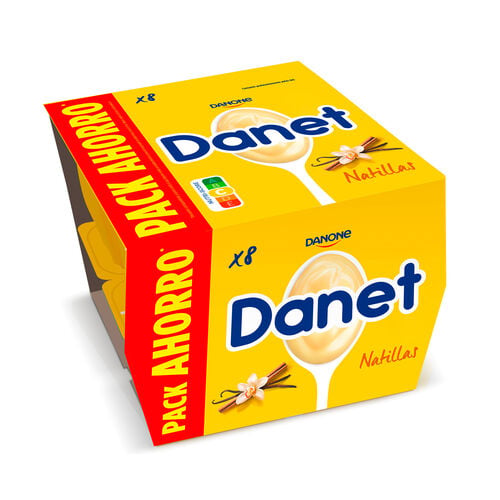 Natillas de vainilla DANET 8x120g image number