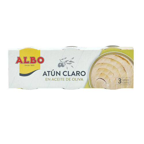 ATUN CLARO EN ACEITE DE OLIVA ALBO 3X92g image number
