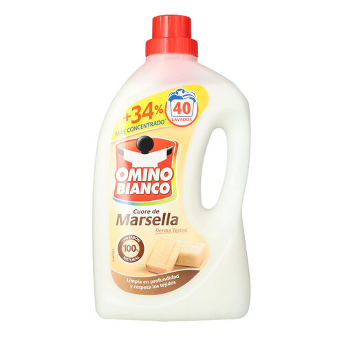 DETERGENTE LIQUIDO OMINO BIANCO MARSELLA 40 LAVADOS image number