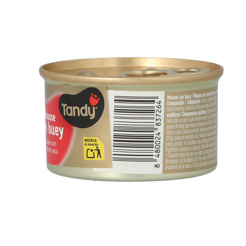 ALIMENTO EN  MOUSSE PARA GATOS CON TERNERA TANDY 85g image number