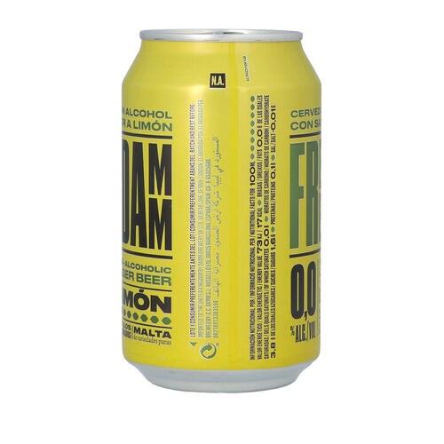 Cerveza sin alcohol sabor limon free DAMM 33cl image number