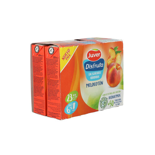 BEBIDA DE ZUMO DISFRUTA JUVER MELOCOTON 6x200ml image number
