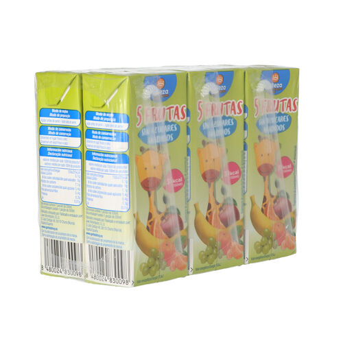 Bebida de zumo 5 frutas sin azucar ALTEZA pack 6x200ml image number