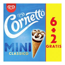Helado Mini cono Classico cornetto 6+2 gratis