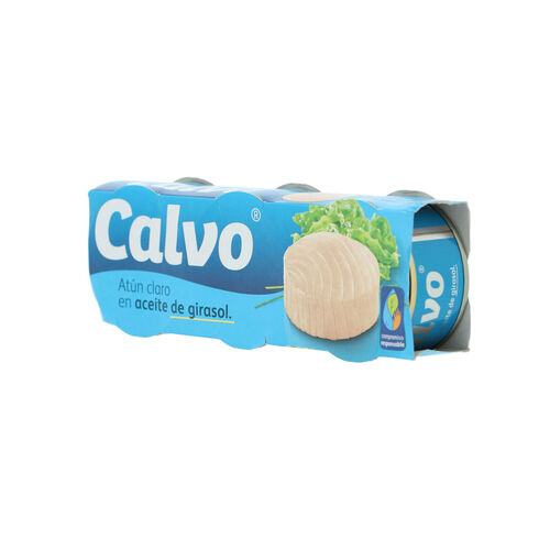 ATUN CLARO EN ACEITE DE GIRASOL CALVO 3x65g image number