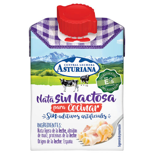 Nata sin lactosa para cocinar Central Lechera ASTURIANA 200ml image number