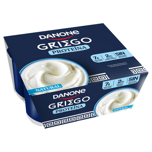 Yogur griego Prote&iacute;na Natural DANONE 4uds image number