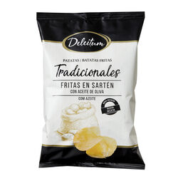 Patatas fritas tradicionales en aceite de oliva DELEITUM 130g