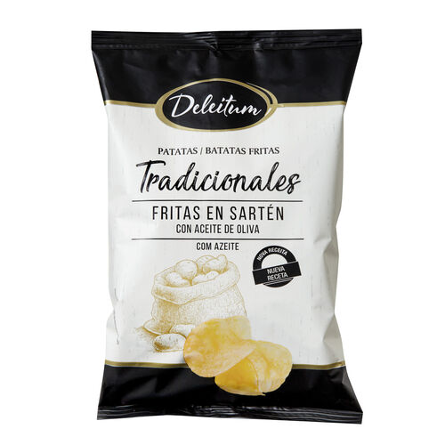 PATATAS FRITAS TRADICIONALES EN ACEITE DE OLIVA DELEITUM 130g image number