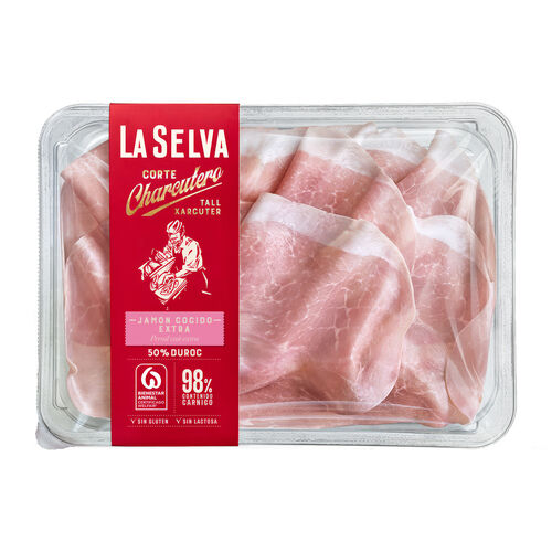 JAMON COCIDO EXTRA 98% LA SELVA 90g image number