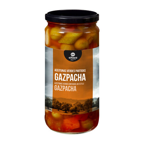 ACEITUNA VERDE CORTADA ESTILO GAZPACHA ALTEZA 410g image number