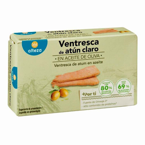 VENTRESCA DE ATUN CLARO EN ACEITE DE OLIVA ALTEZA 111g image number