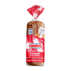 Pan de molde 8 cereales integral BIMBO 650g