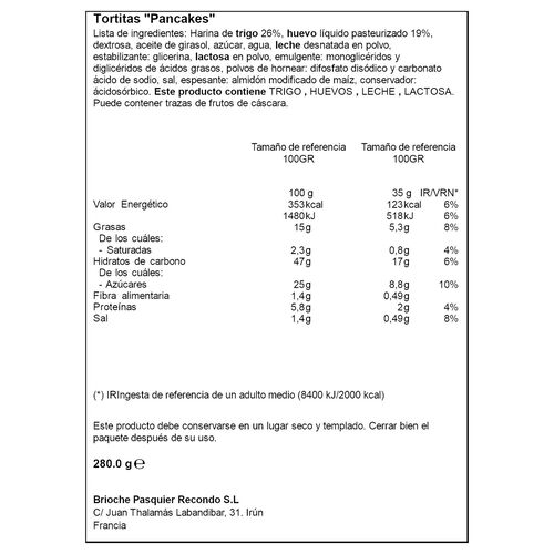 Tortitas PASQUIER 280g image number