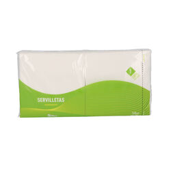 SERVILLETA PAPEL SELEX BLANCA 30X30 1 CAPA PAQUETE 160 uds