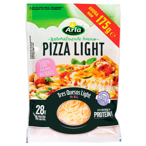 Queso rallado tres quesos pizza light ARLA 175g image number