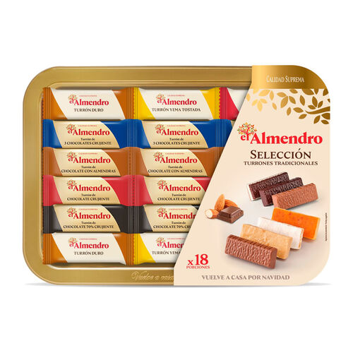 Selecci&oacute;n de turrones tradicionales EL ALMENDRO 400g image number
