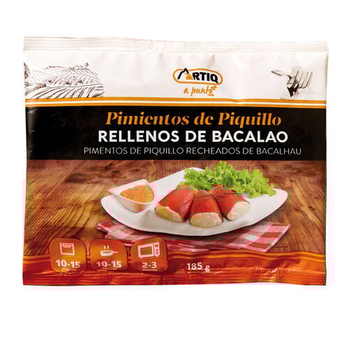 Pimientos del piquillo rellenos de bacalao ARTIQ 185g image number