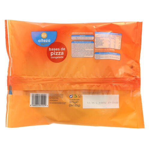 Base de pizza Ni&ntilde;a del Sur ALTEZA 3x125g image number