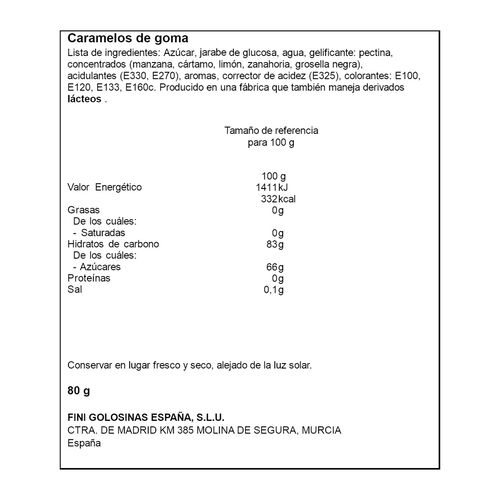 Gominola delijelly FINI sin gluten 80g image number