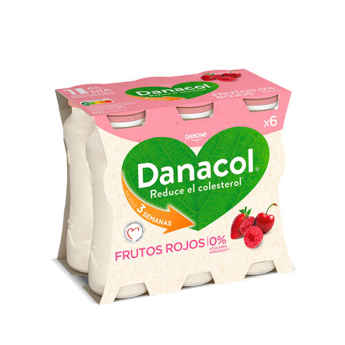 Bebida l&aacute;ctea con frutos rojos DANACOL 6x100g image number