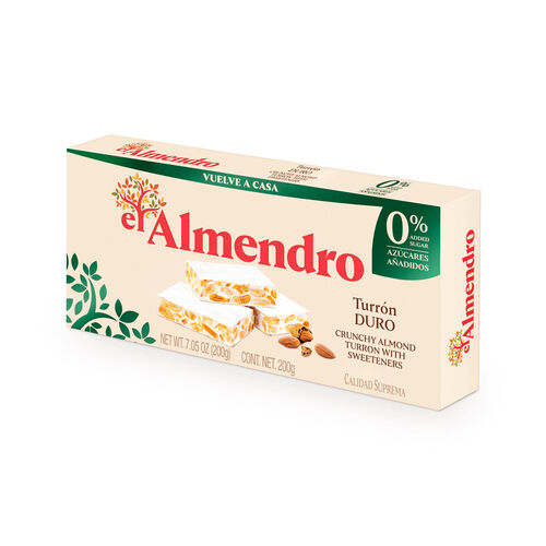 Turrón duro sin azúcar EL ALMENDRO 200g image number